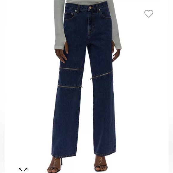 NWT Helmut Lang Zip High Rise Straight Jeans in Indigo in size 28 - Picture 1 of 5